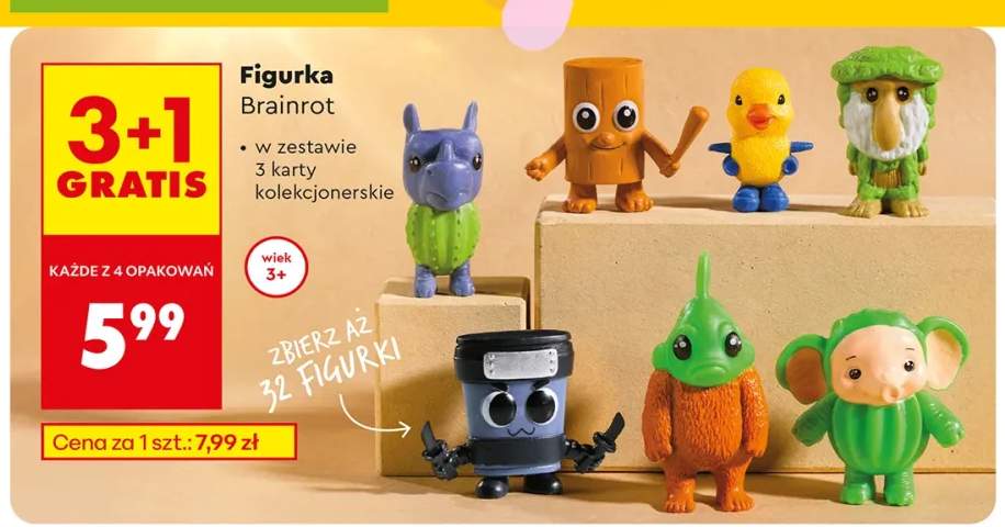 Figurka Brainrot w zestawie 3 karty kolekcjonerskie