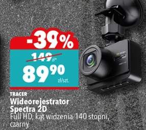 Wideorejestrator Spectra 2D Full HD, kąt widzenia 140 stopni, czarny