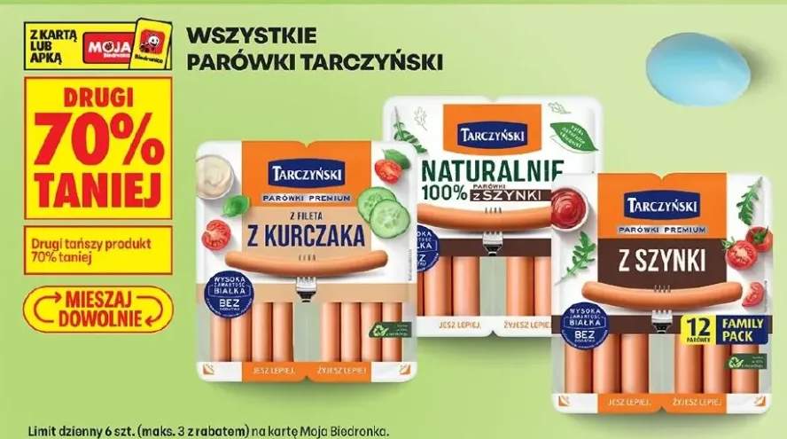 Parówki premium naturalnie 100% z szynki