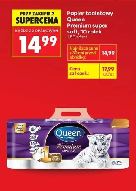 Papier toaletowy Queen Premium super soft 10 rolek