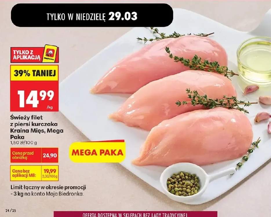 Świeży filet z piersi kurczaka, Mega Paka