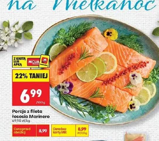 Porcje z fileta łososia