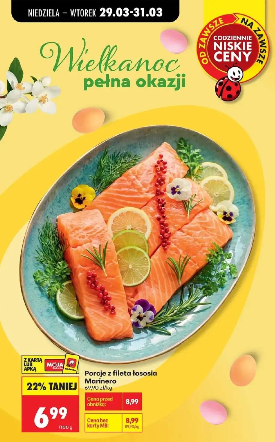 Porcje z fileta łososia Marinero