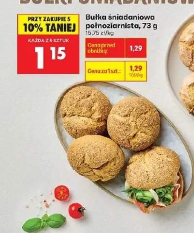 Bułka śniadaniowa pełnoziarnista