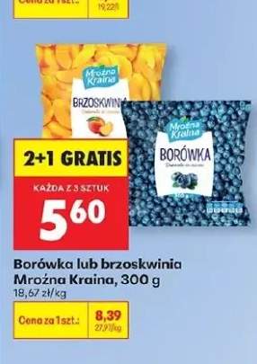 Borówka lub brzoskwinia mrożona