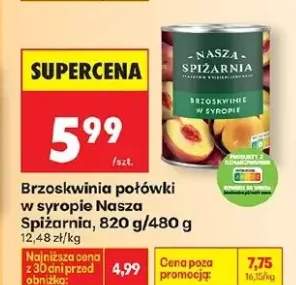 Brzoskwinie połówki w syropie