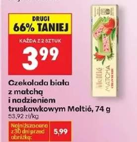 Czekolada biała z matcha i nadzieniem truskawkowym