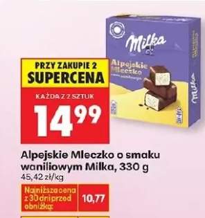 Cukierki Alpejskie Mleczko o smaku waniliowym