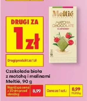 Czekolada biała z matchą i malinami