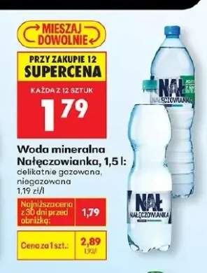 Woda mineralna Nałęczowianka delikatnie gazowana