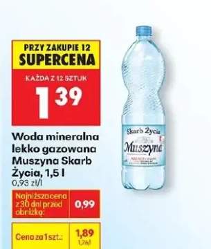 Woda mineralna lekko gazowana