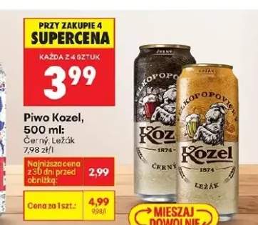 Piwo Kozel Černý