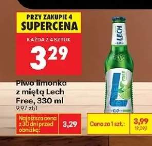 Piwo limonka z miętą Free