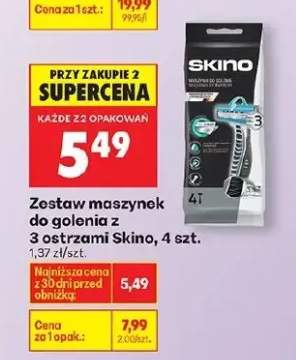 Zestaw maszynek do golenia z 3 ostrzami Skinsi 4 szt.