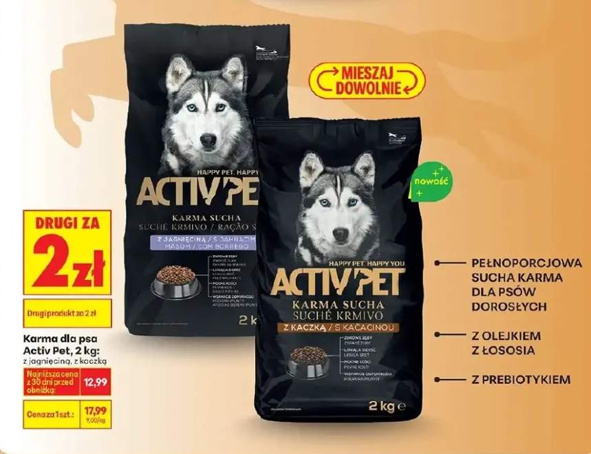 Karma sucha z jagnięciną, z kaczką