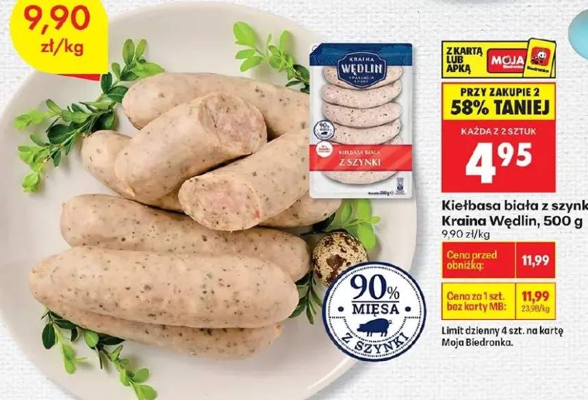 Kiełbasa biała z szynki