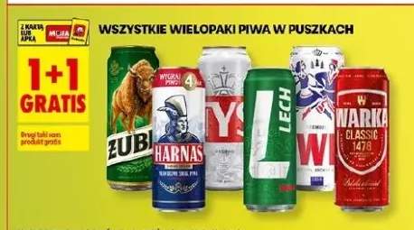 Wszystkie wielopaki piwa w puszkach 1+1 GRATIS