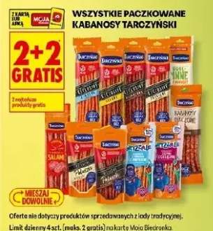 Wszystkie paczkowane kabanosy Tarczyński 2+2 GRATIS