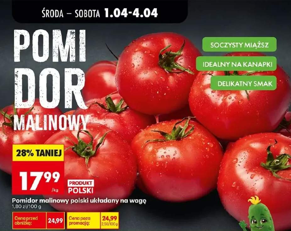 Pomidor malinowy polski układany na wagę