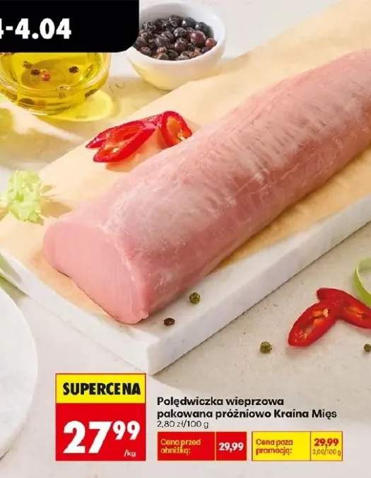 Polędwiczka wieprzowa pakowana próżniowo