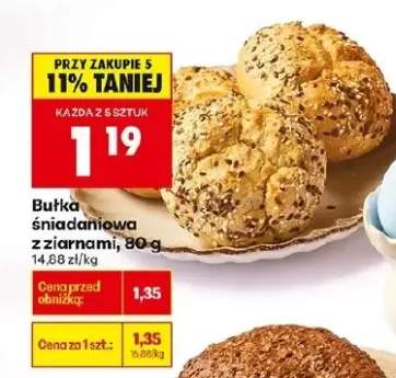 Bułka śniadaniowa z ziarnami