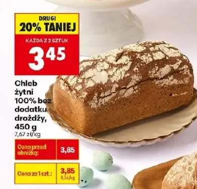Chleb żytni 100% bez dodatku drożdży