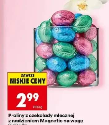 Praliny z czekolady mlecznej z nadzieniem Magnetic na wagę