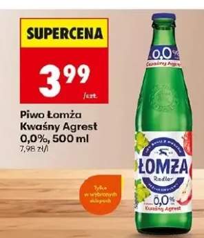 Piwo Łomża Radler Kwaśny Agrest 0,0%