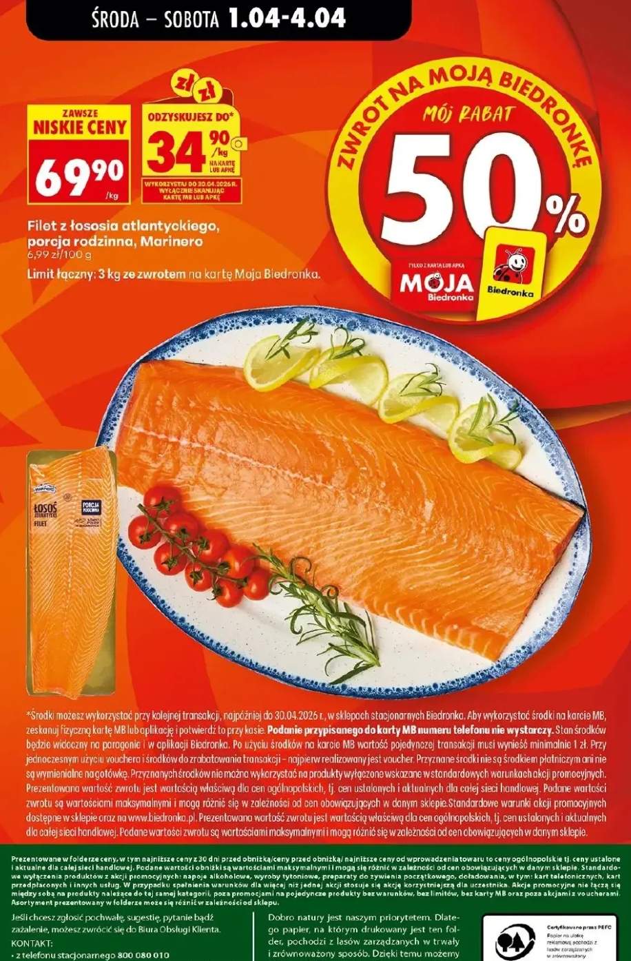 Filet z łososia atlantyckiego, porcja rodzinna