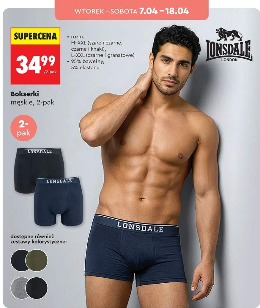 Bokserki męskie, 2-pak