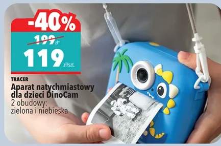 Aparat natychmiastowy dla dzieci DinoCam 2 obudowy: zielona i niebieska