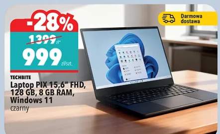 Laptop P1X 15,6" FHD, 128 GB, 8 GB RAM, Windows 11 czarny