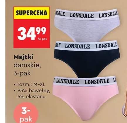 Majtki damskie, 3-pak