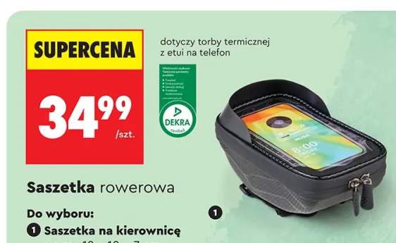 Saszetka rowerowa na kierownicę