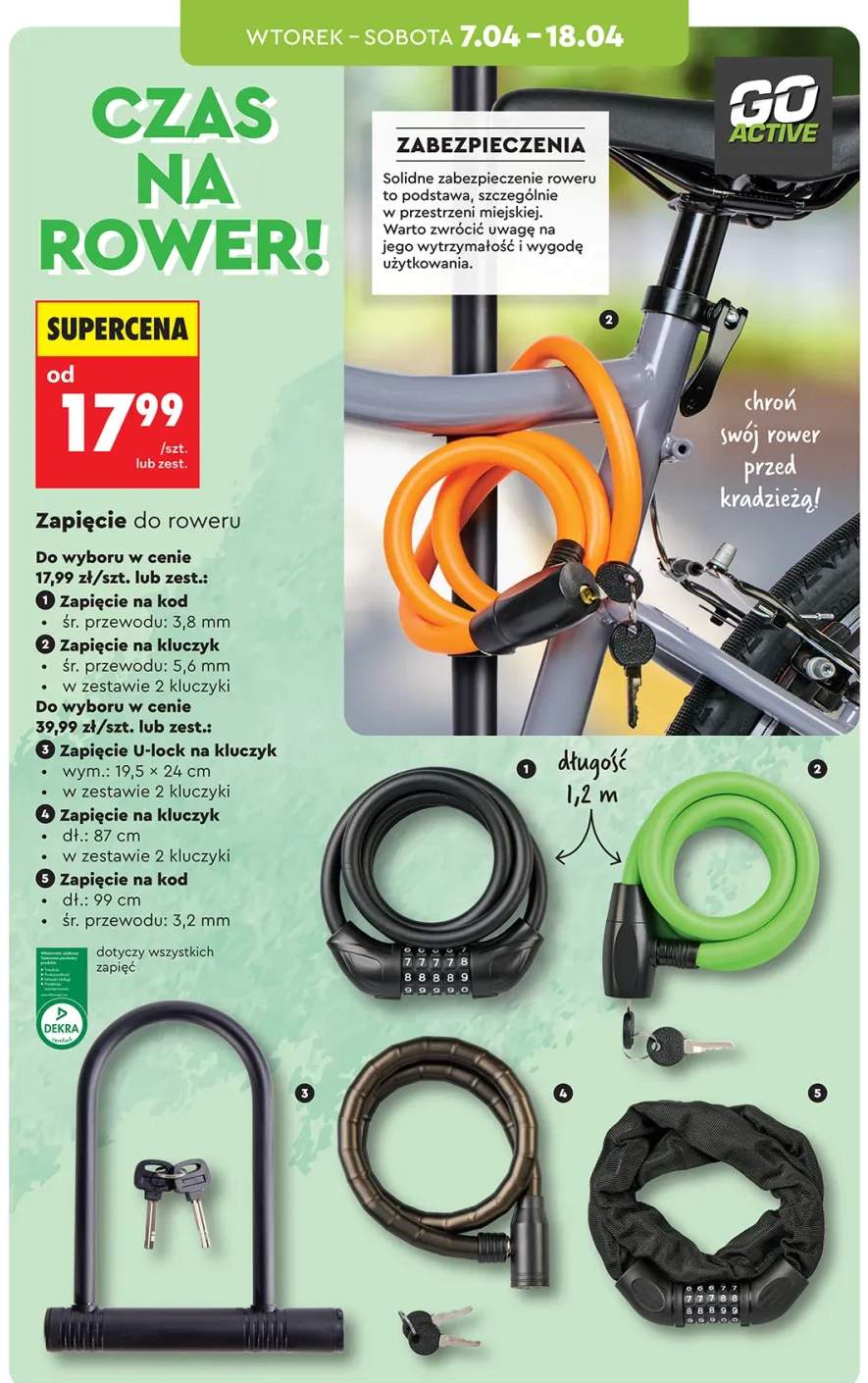 Zapięcie do roweru U-lock na kluczyk