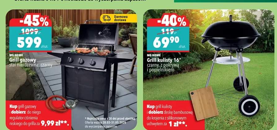 Grill gazowy stal nierdzewna, czarny