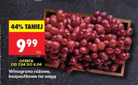 Winogrono różowe, bezpestkowe na wagę