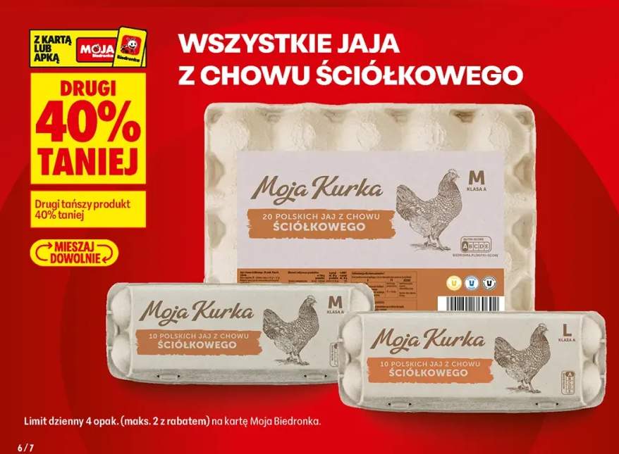 Jaja z chowu ściółkowego 20szt klasa M