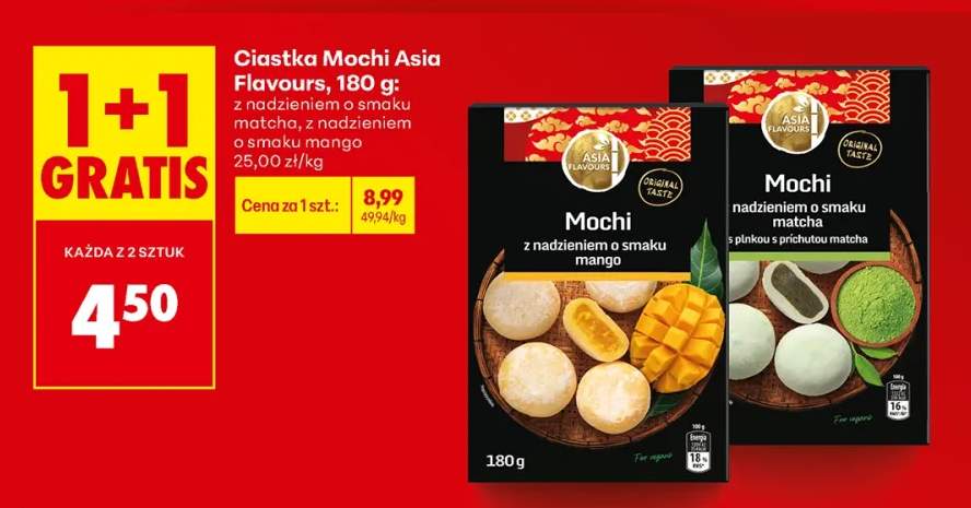 Ciastka Mochi Asia Flavours z nadzieniem o smaku matcha