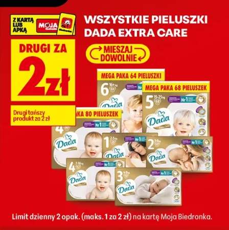 Pieluszki Extra Care mega paka 64 szt.