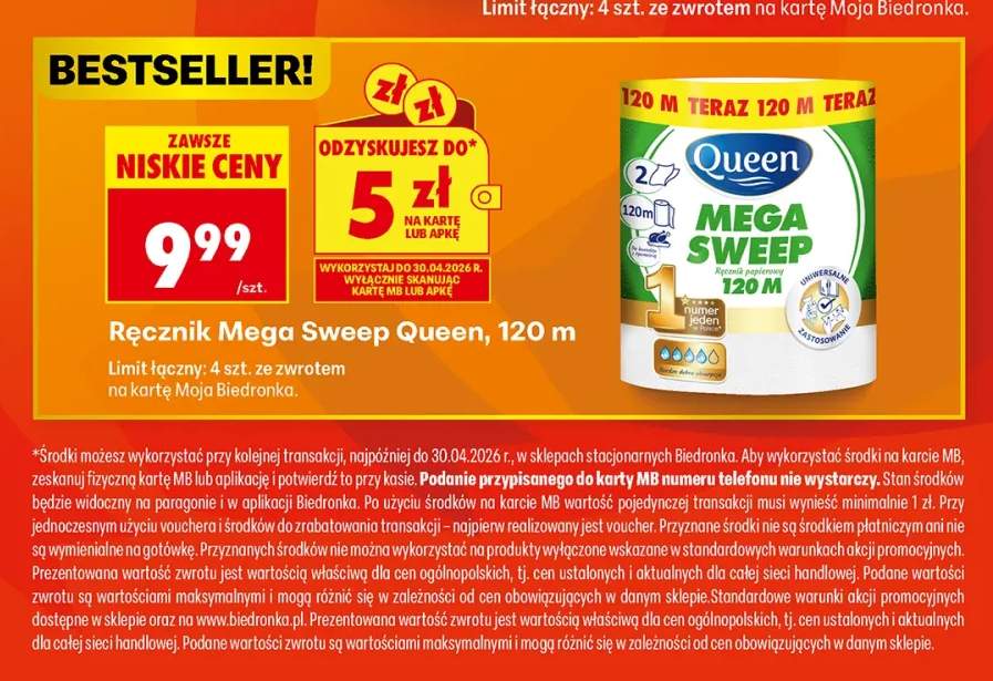 Ręcznik papierowy Mega Sweep 120m