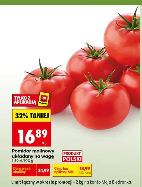 Pomidor malinowy układany na wagę