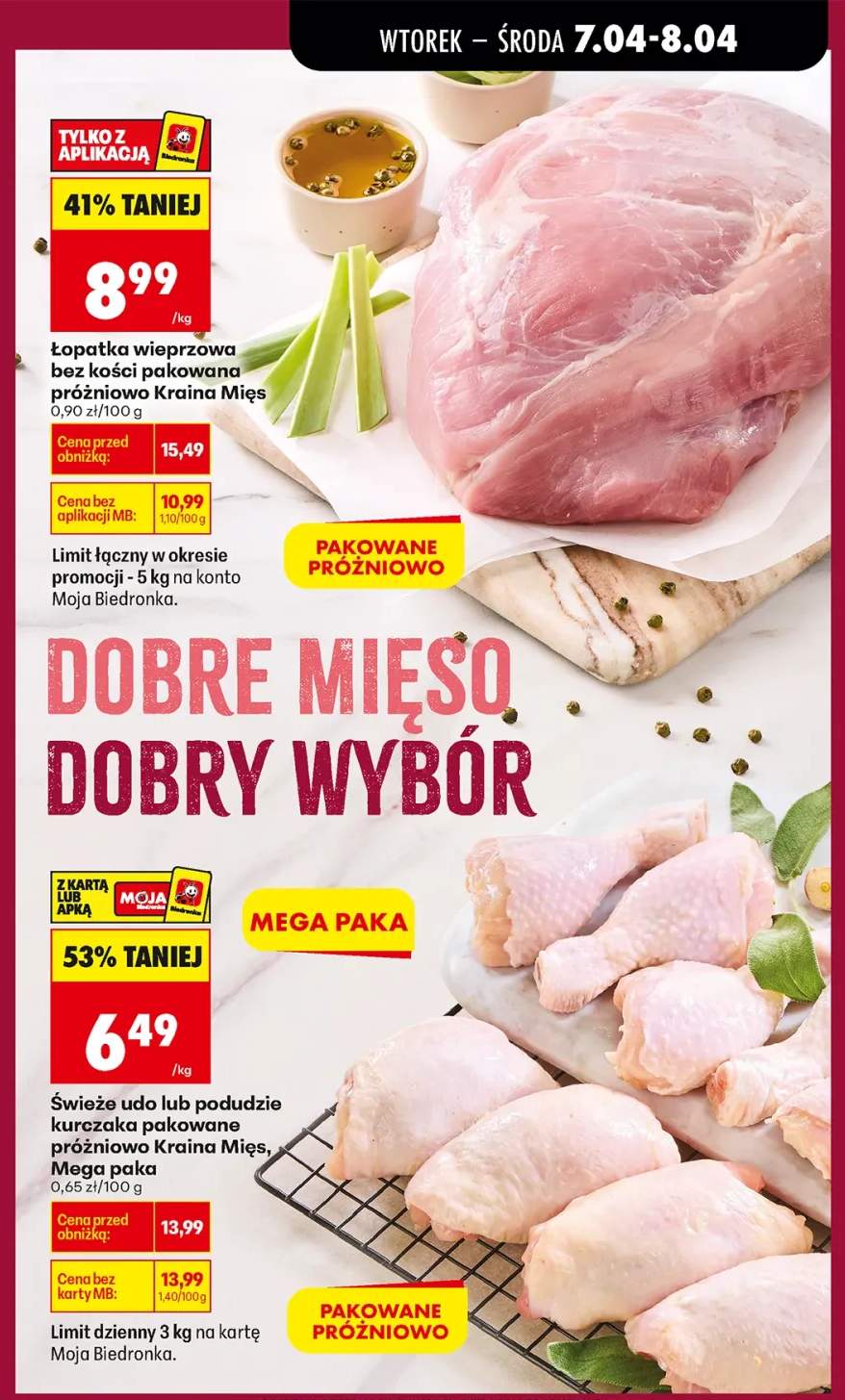Świeże udo lub podudzie kurczaka pakowane próżniowo Mega paka