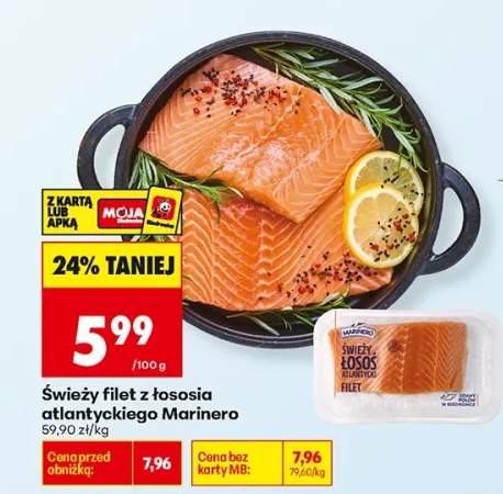 Świeży filet z łososia atlantyckiego