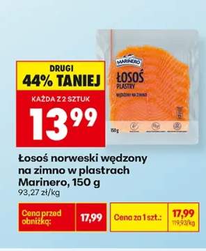 Łosoś norweski wędzony na zimno w plastrach