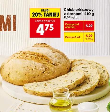 Chleb orkiszowy z ziarnami