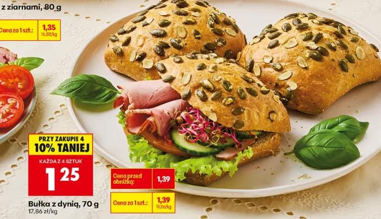 Bułka z dynią z ziarnami