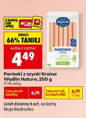 Parówki z szynki Kraina Nature