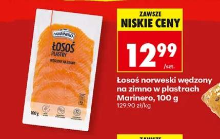Łosoś norweski wędzony na zimno w plastrach