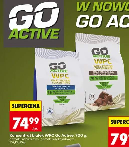 Koncentrat białek WPC, smak naturalny